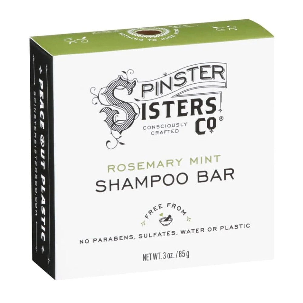 Spinster Sisters Rosemary Mint Shampoo Bar, 3 Oz